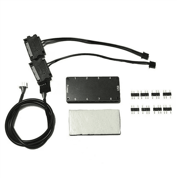 SignalRGB OpenRGB Universal 8Port 5V 3PIN ARGB Asynchronous Controller HUB for Computer PC Case Cooling Fans Light Strip