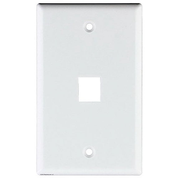 Signamax Inc 4-Gang Faceplate; Screw Terminal, (4) Port Keystone, High Impact Thermoplastic, White SKF-4-WH - SKF-4-WH