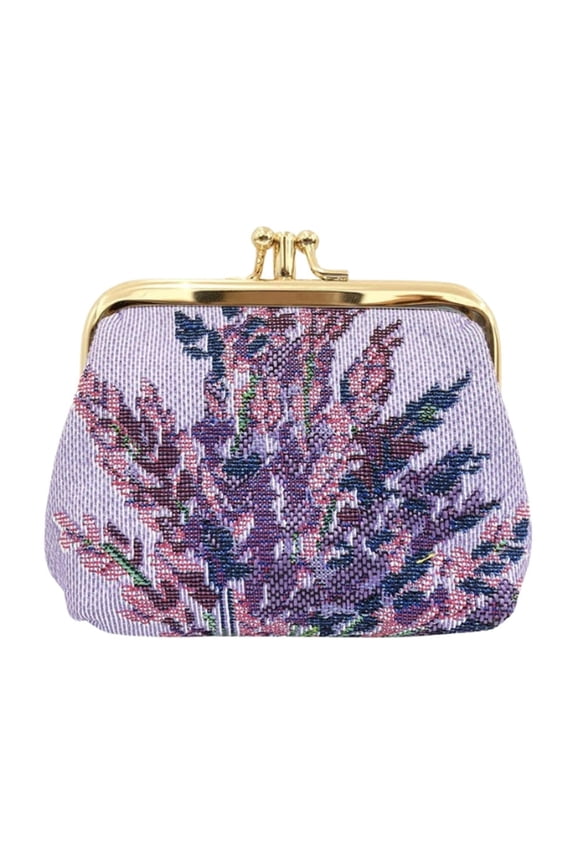 FRMP-LAVENDER | Lavender Coin Clasp Frame Purse Wallet