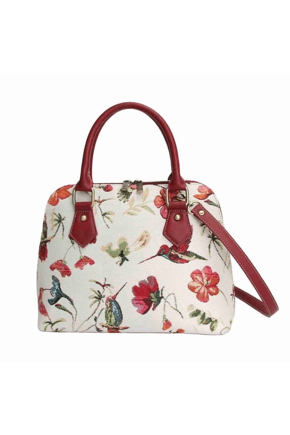 Tapestry Convertible Hummingbird Top Handle Bag