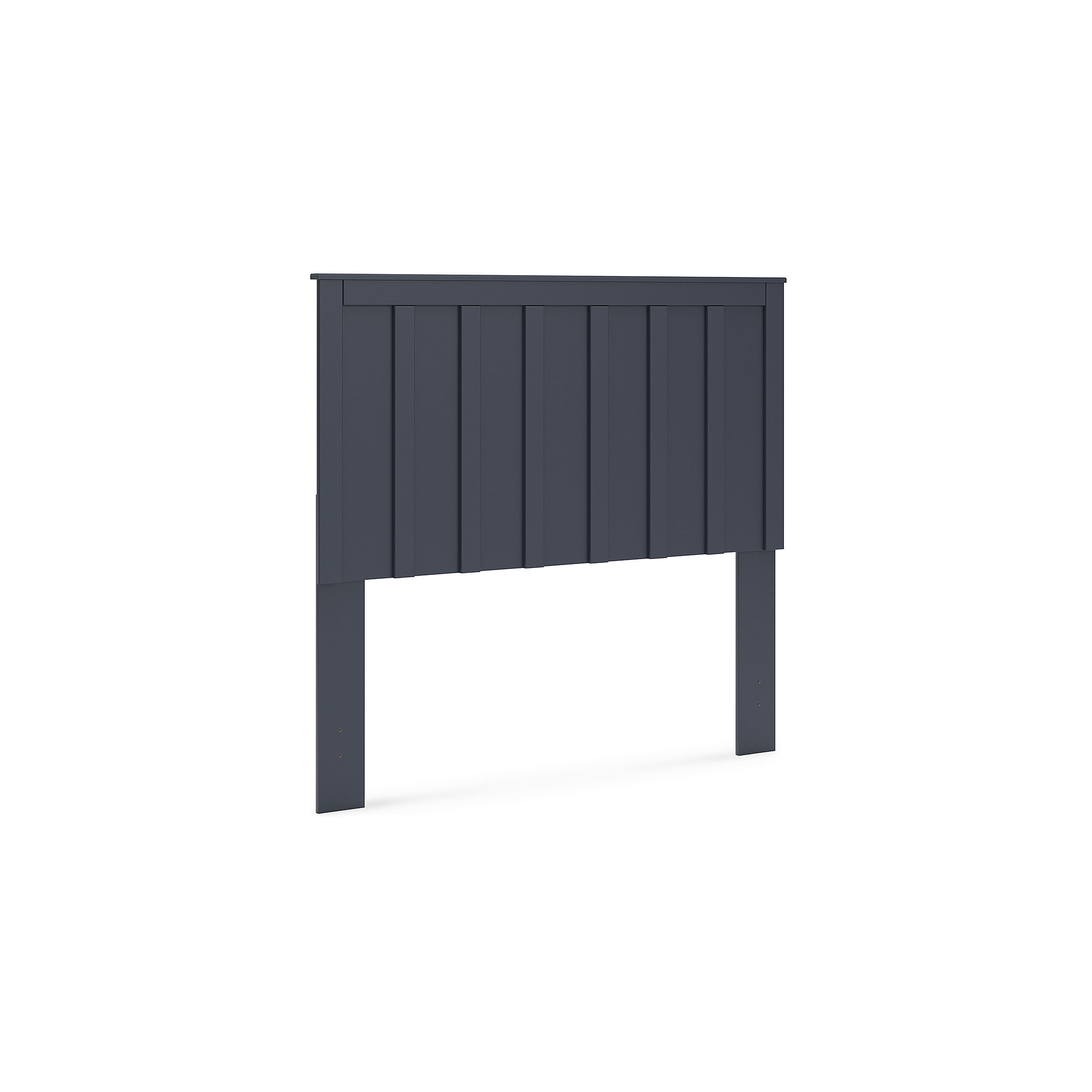 Navy Blue Full Shaker-Style Wood Panel Headboard