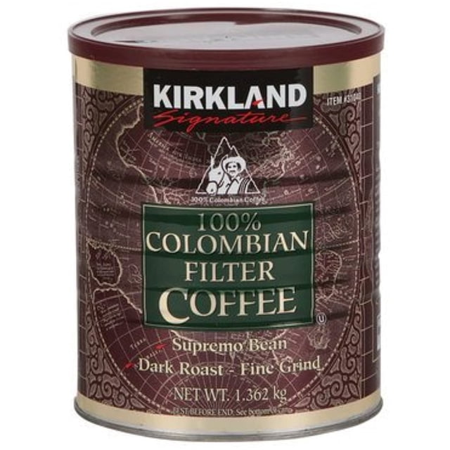 Signature 100 Colombian Coffee Supremo Bean Dark RoastFine Grind, 6