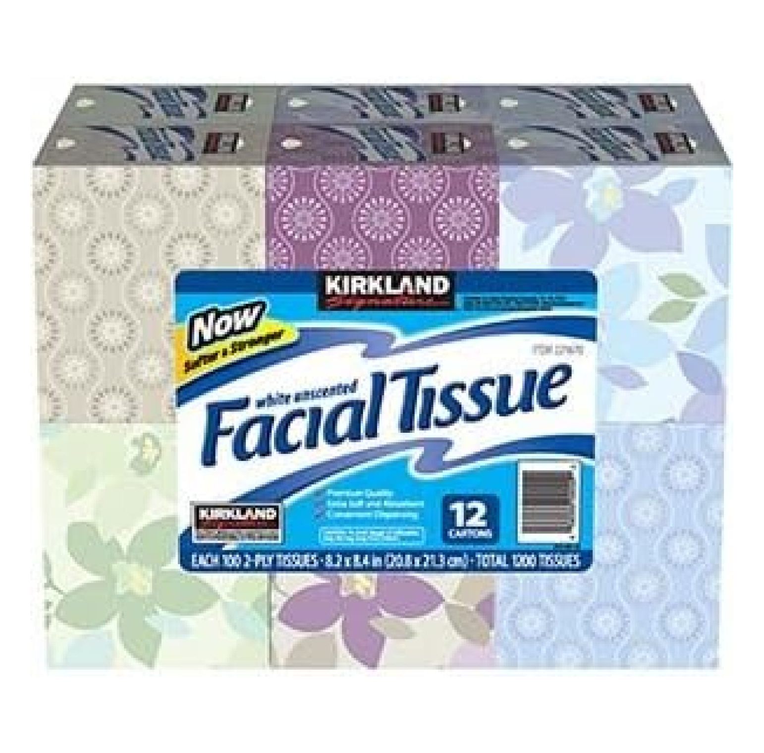 Signature 2 Ply Tissues Facial Tissue Upright, Size 8.2" X 8.4", 12