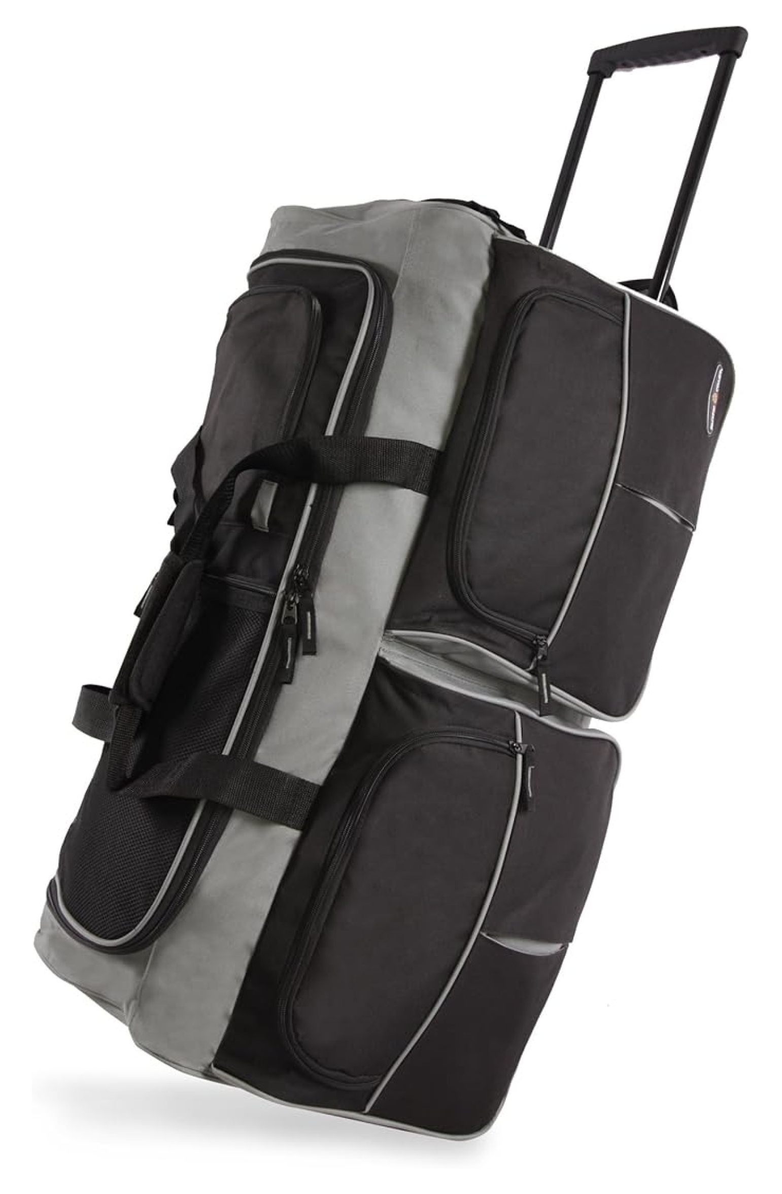 Signature 30" Large Rolling Duffel Bag, Black, One Size