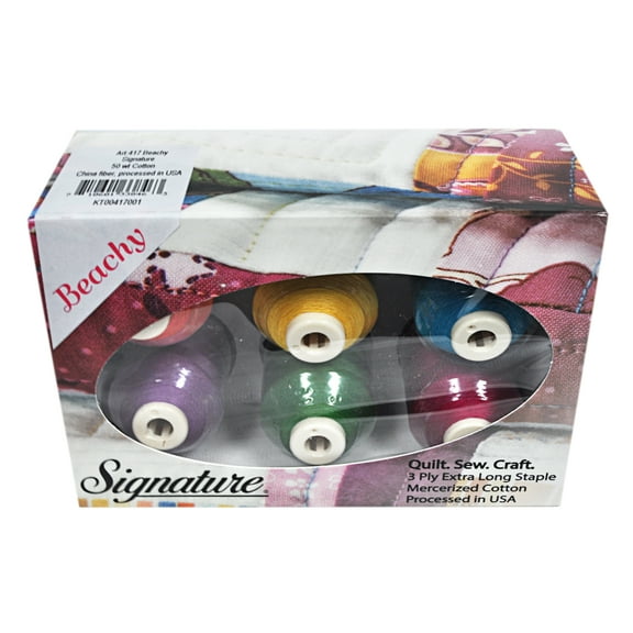 Signature 50 Cotton Mini King 6 Spool Gift Pack - Beachy