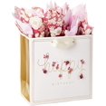 thumbnail image 1 of Signature 7" Medium Birthday Gift Bag with Tissue Paper (Pink Flowers), 1 of 3