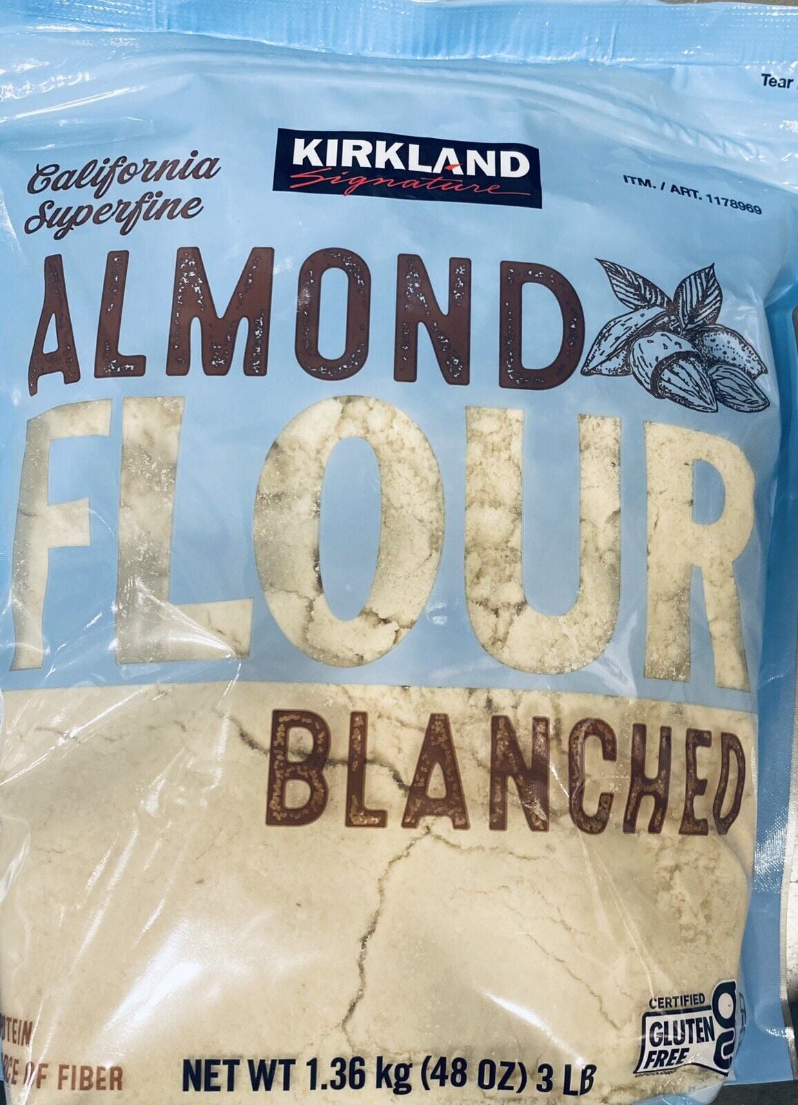 Signature BLANCHED Almond Flour 48 oz Bag 3 lbs.  The Vintage