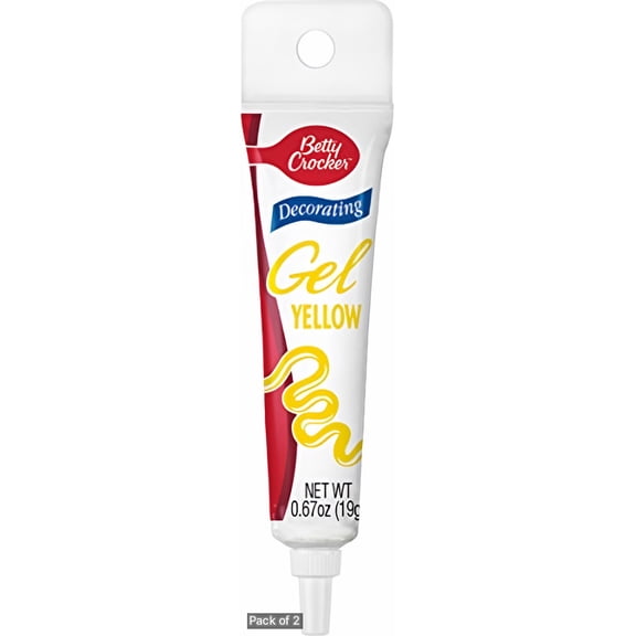 Signature Brands Betty Crocker Decorating Gel .67 oz, Yellow (Pack of 2)