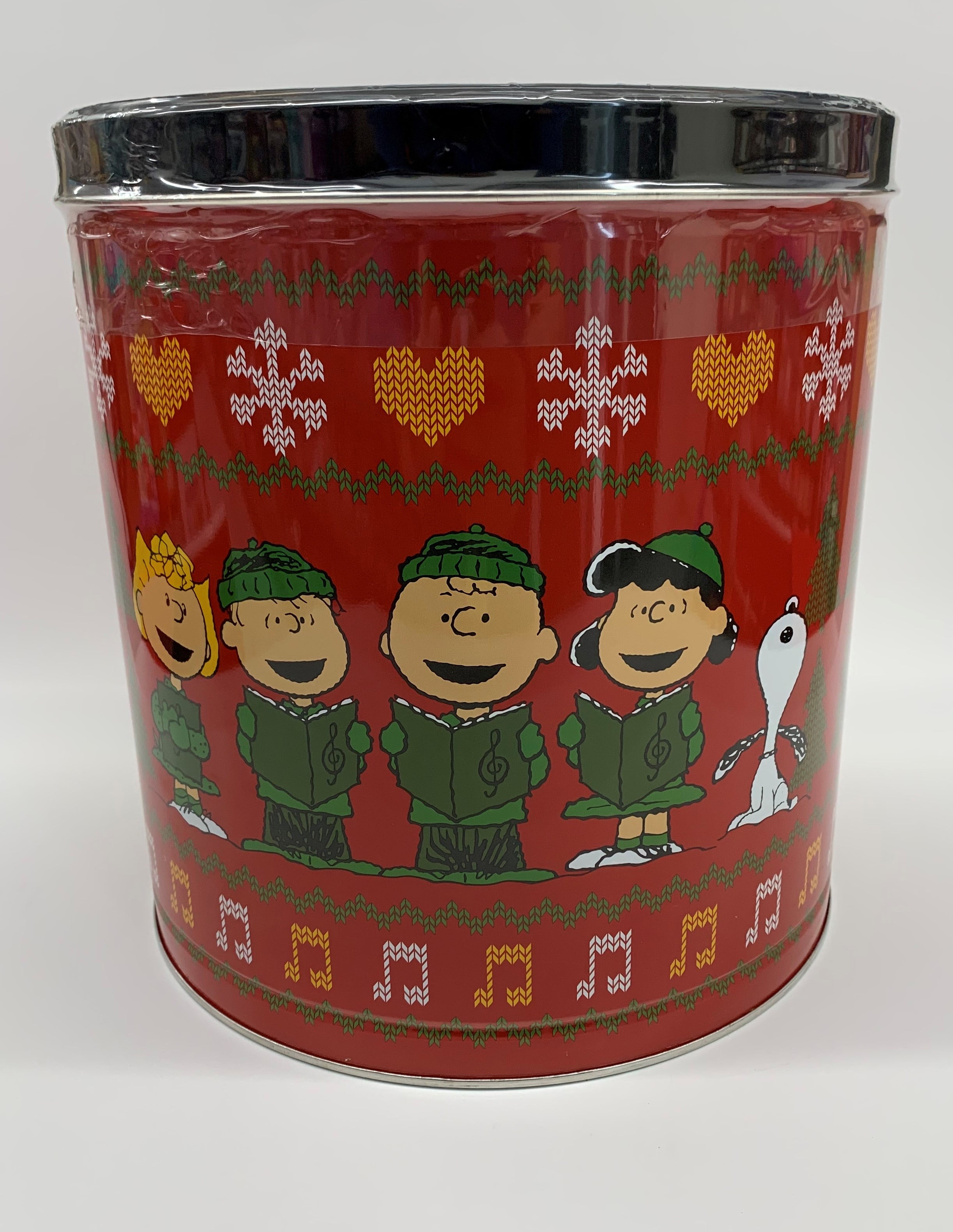 Signature Brands Peanuts 24 Oz Holiday Popcorn Tin