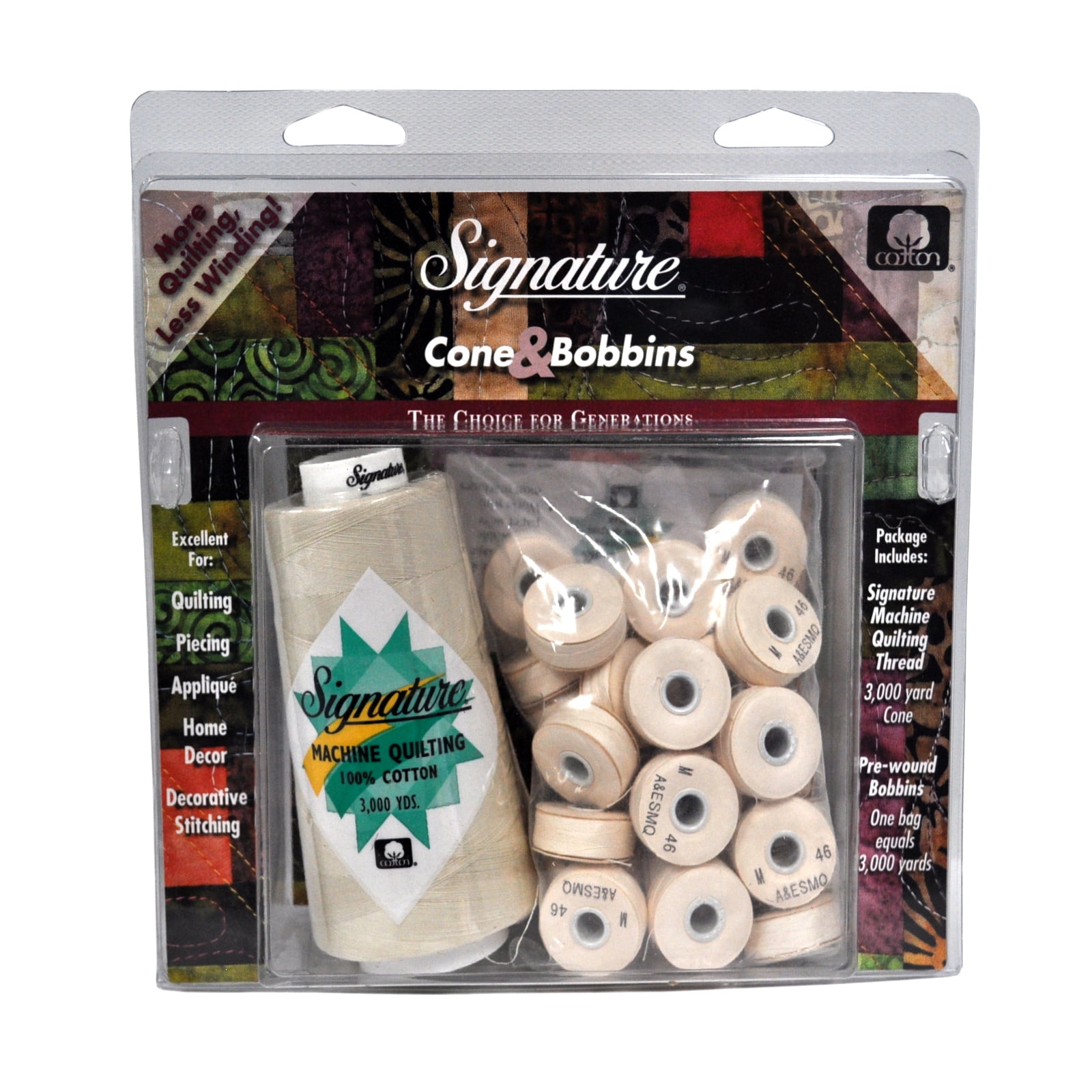 Signature Cone and M Style Bobbin Thread Set Parchment