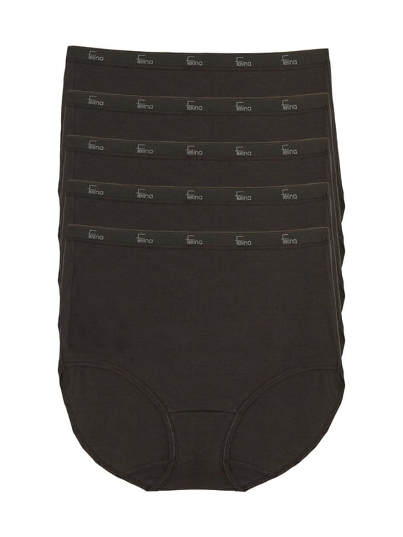 Signature Cotton Stretch Brief 5-Pack (Black, Medium)