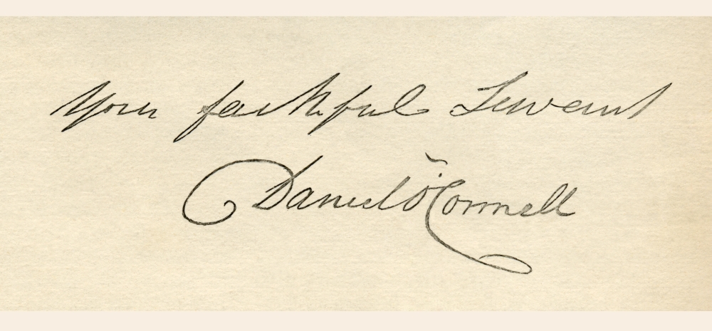 Signature Of Daniel Oconnell 1775 To 1847 Irish Political Leader From History Of Ireland Published C1854 Canvas Art - Ken Welsh Design Pics (21 x 10)