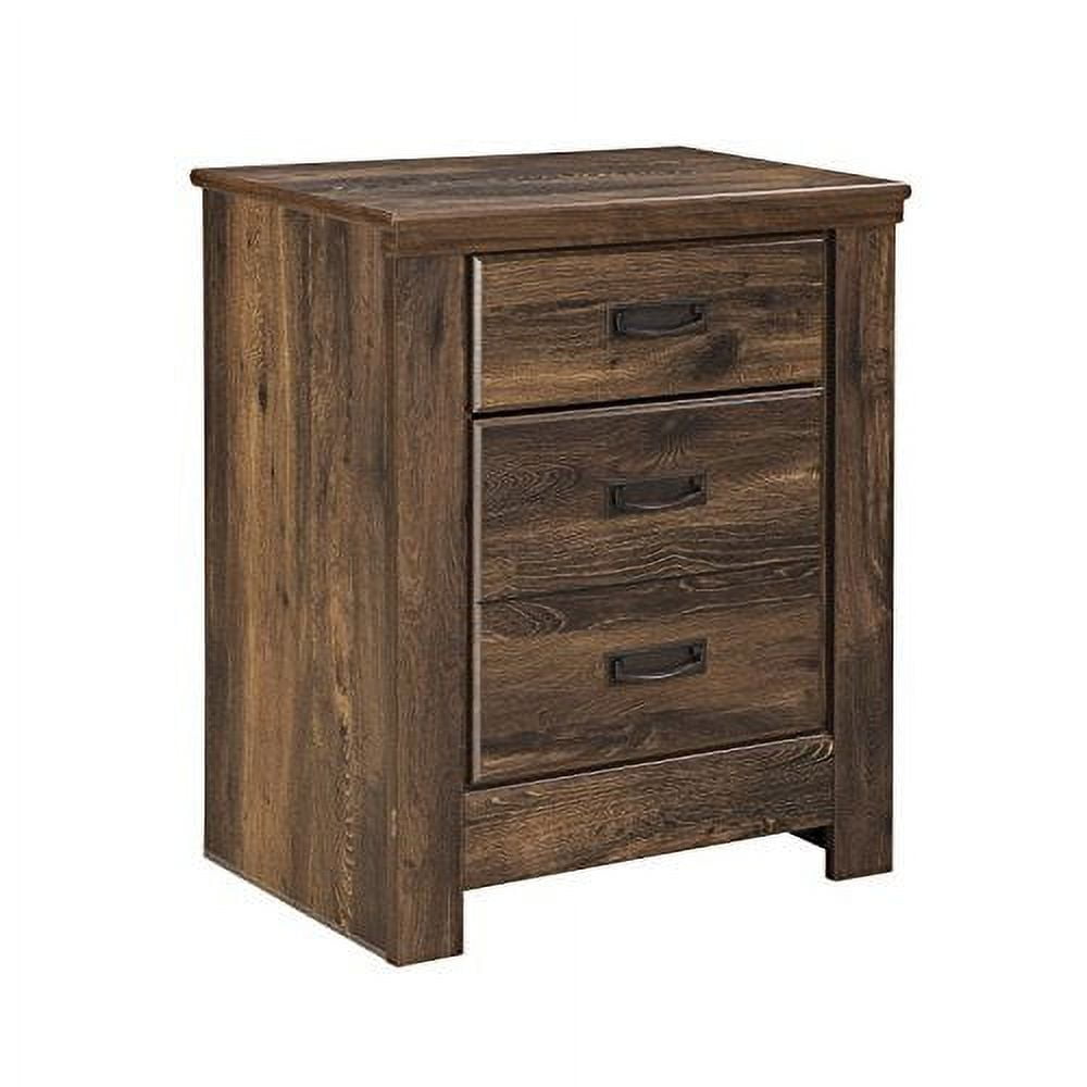 Signature Design Quinden Dark Brown Two Drawer Night Stand By Ashley Furniture