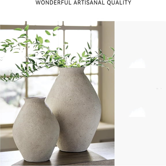 Signature Design by 12" Modern Distressed Polyresin Vase