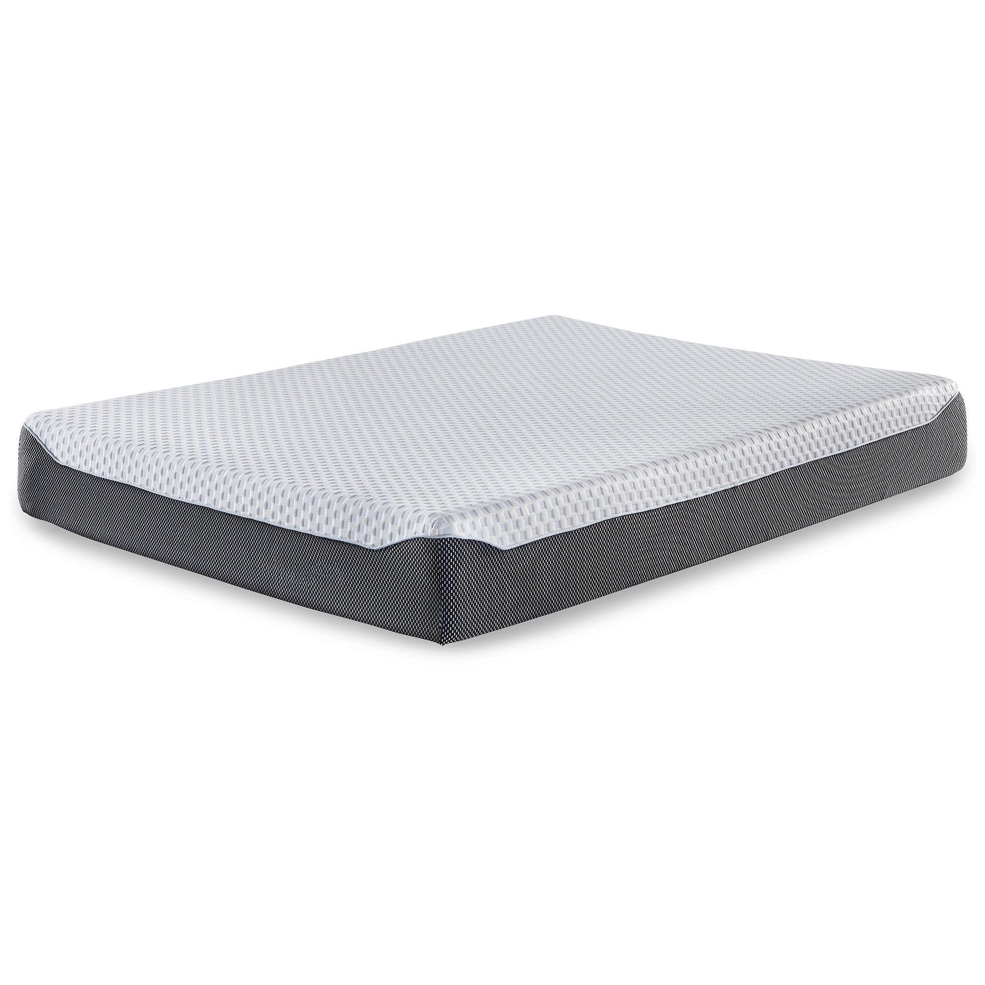 Queen Size White and Gray 10 Inch Memory Foam Mattress