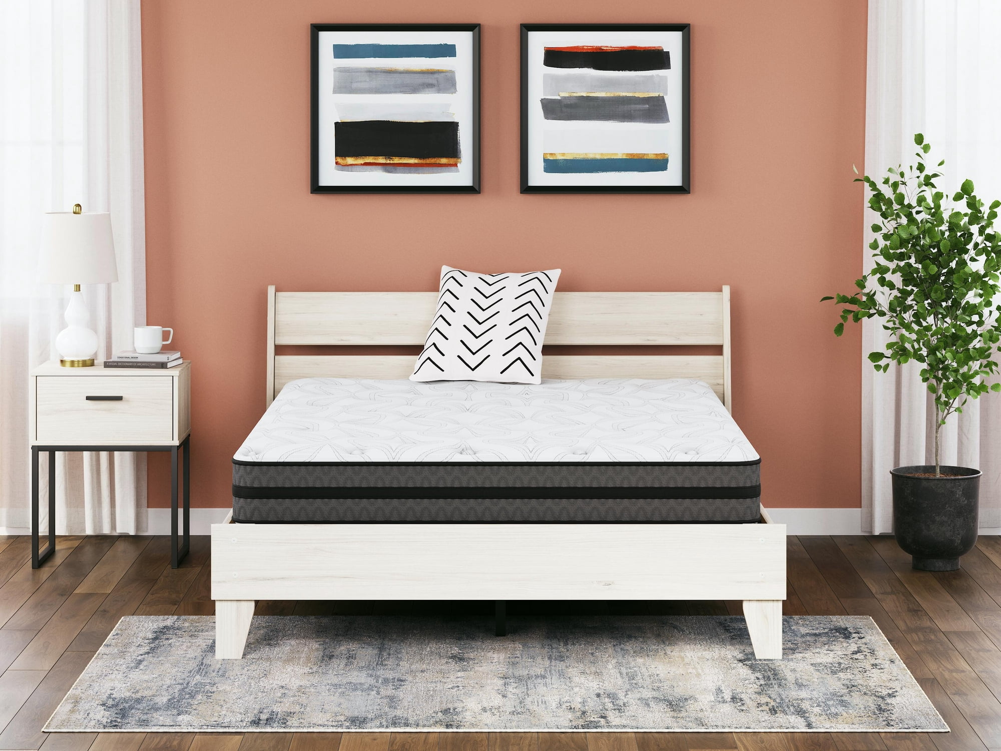 Sierra Sleep by Ashley 10 Inch Medium Hybrid Full Mattress in a Box - Gel Memory Foam with Pocketed Coils, CertiPUR-US Certified