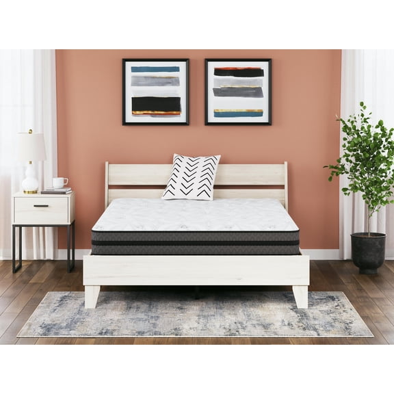 Sierra Sleep by Ashley 10 Inch Medium Hybrid Full Mattress in a Box - Gel Memory Foam with Pocketed Coils, CertiPUR-US Certified