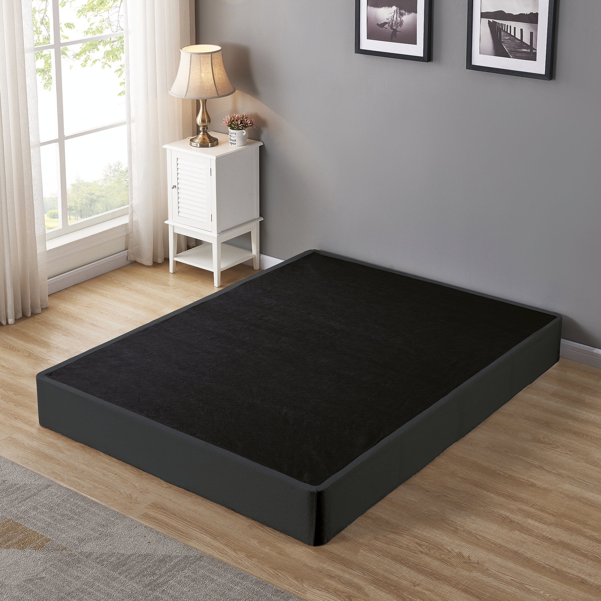 Full Size Black Metal High Profile Box Spring