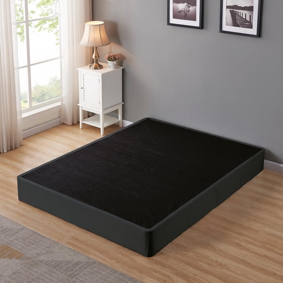 Signature Design by Ashley 10" Mattress Box Spring with Metal Foundation, Queen, Black