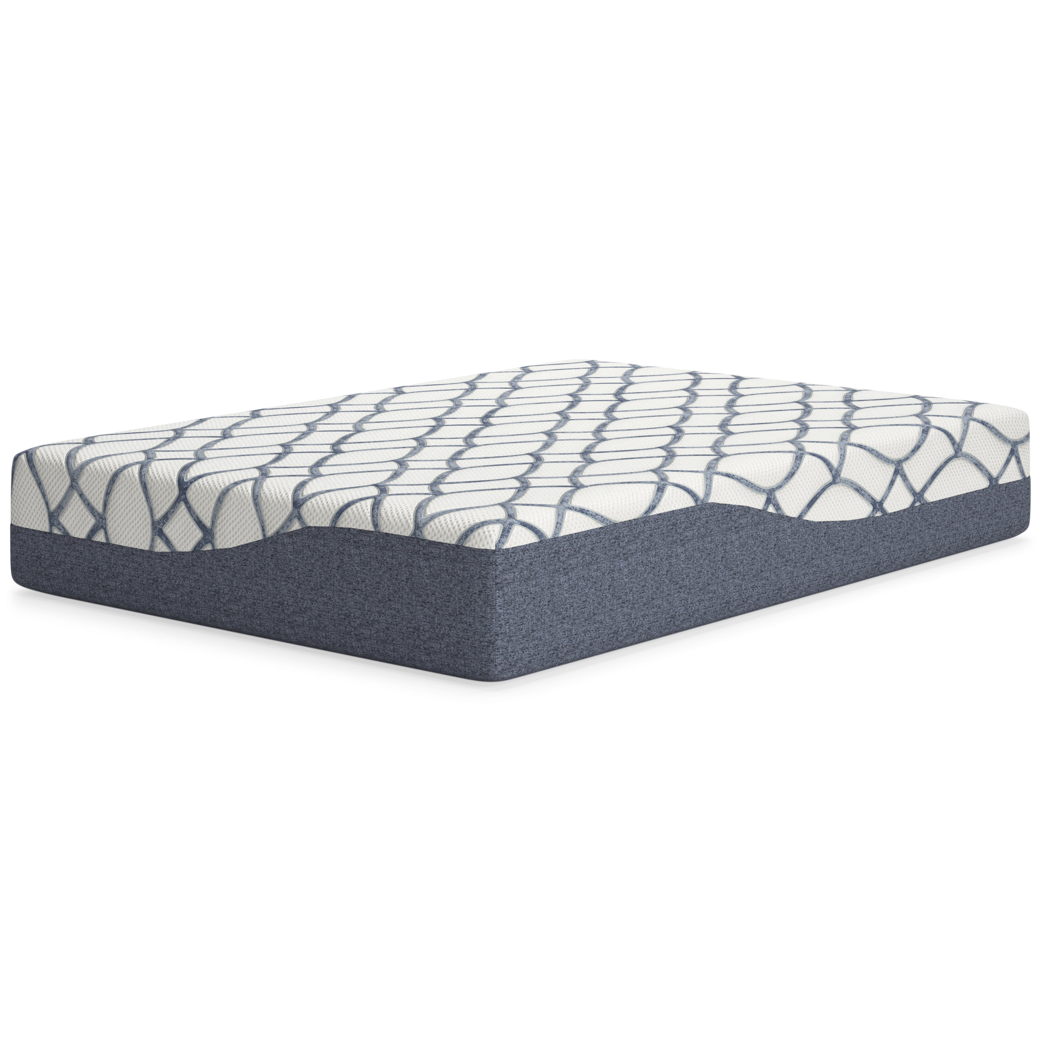 Full Blue and White Adjustable Memory Foam Mattress