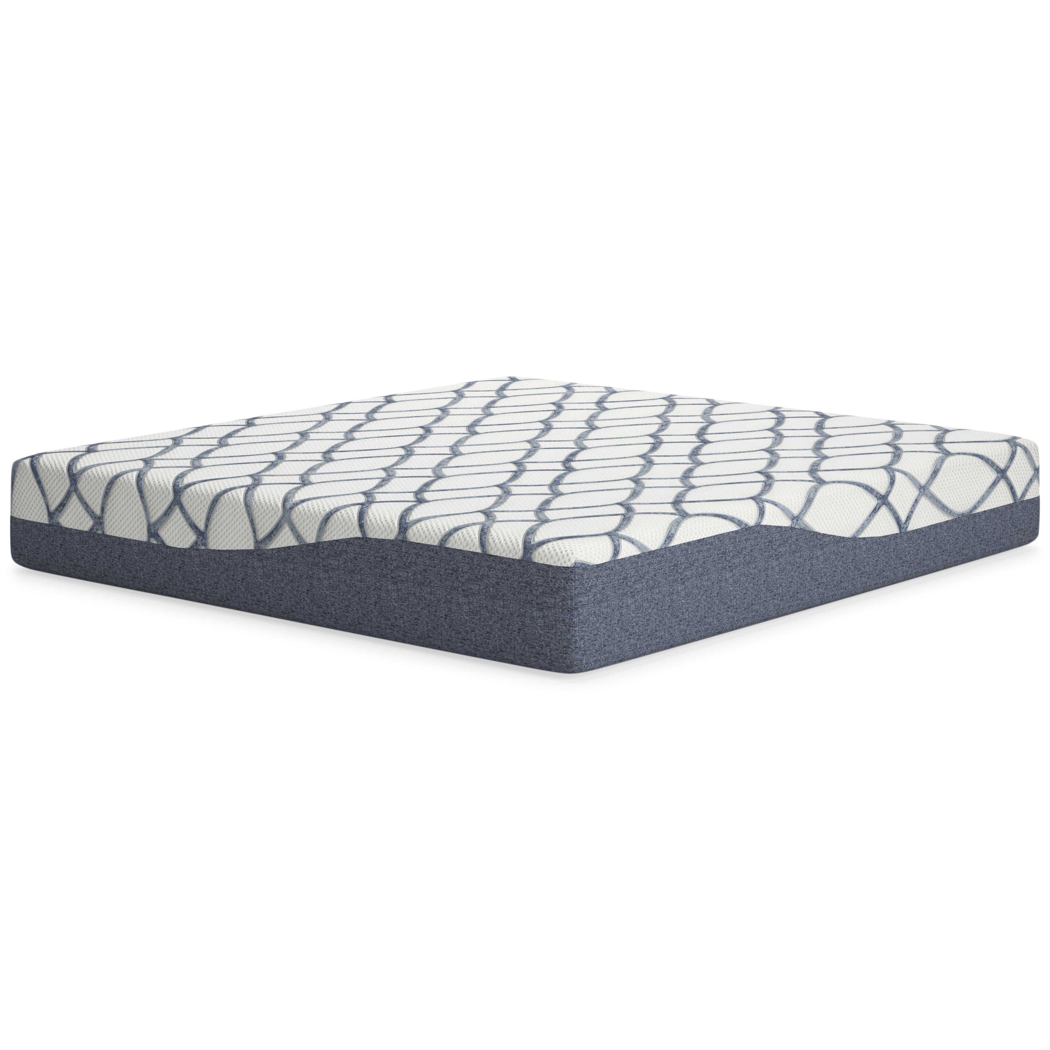 King Blue and White Adjustable Memory Foam Mattress