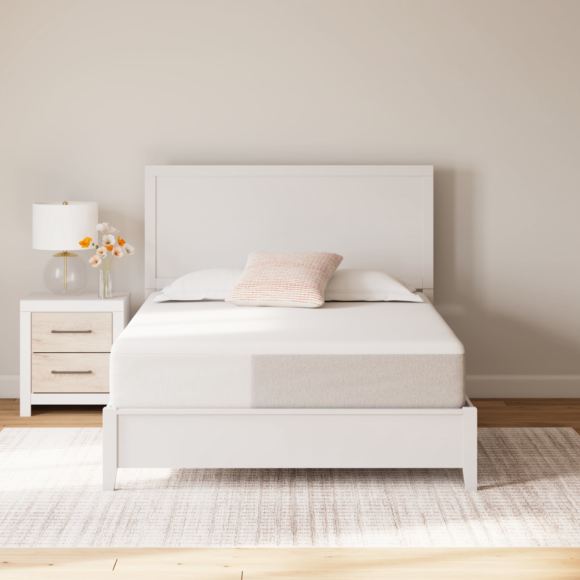Signature Design by Ashley Chime 12" Inch Memory Foam Mattress in a Box Ultra Plush, Queen