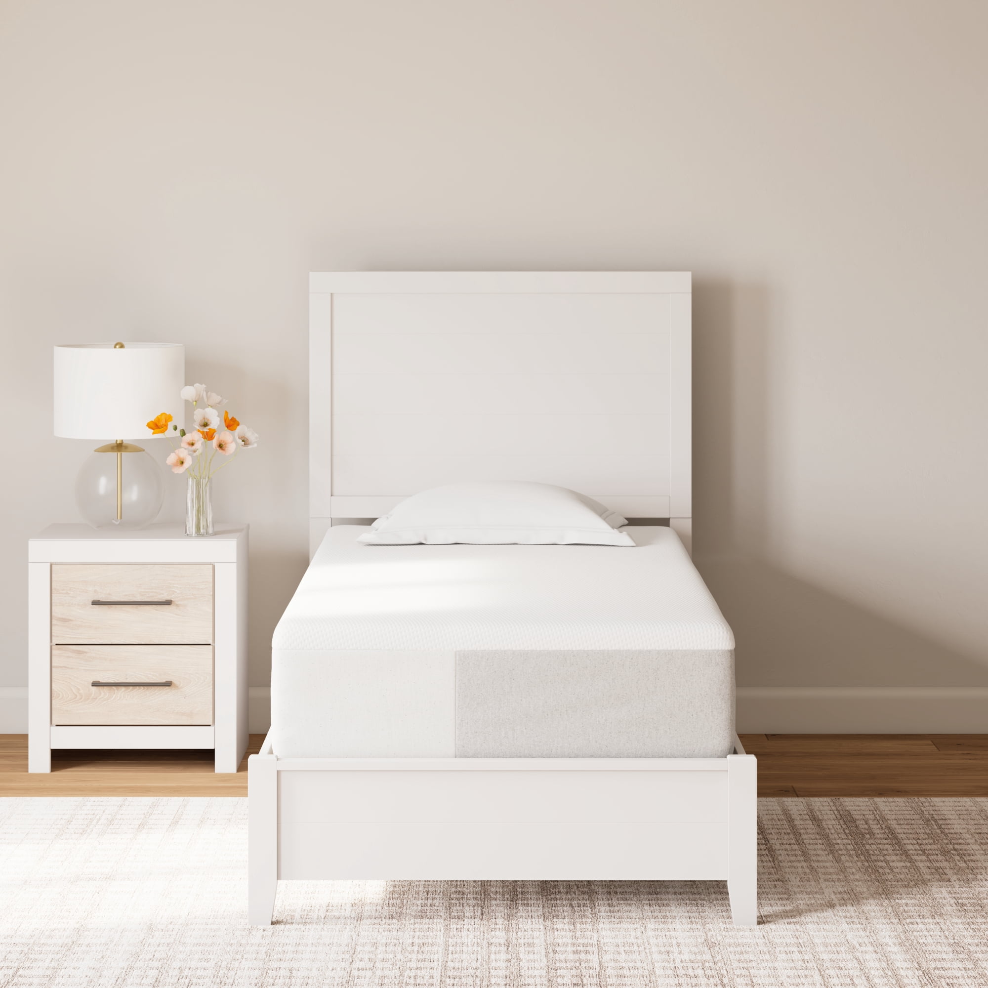 Signature Design by Ashley Chime 12" Inch Memory Foam Mattress in a Box Ultra Plush, Twin