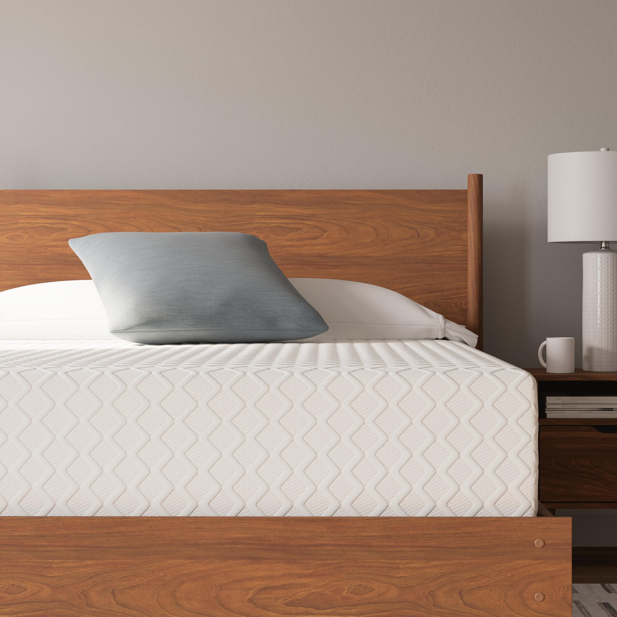 Signature Design by Ashley 12 Inch Chime Medium Firm Charcoal Gel & Green Tea Infused Memory Foam California King Mattress for Pressure Relief