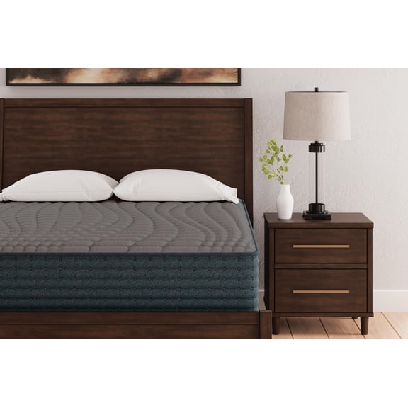 Signature Design by Ashley 12-inch Gray 1200 Series Charcoal-Infused Gel Memory Foam Hybrid Firm Queen Mattress