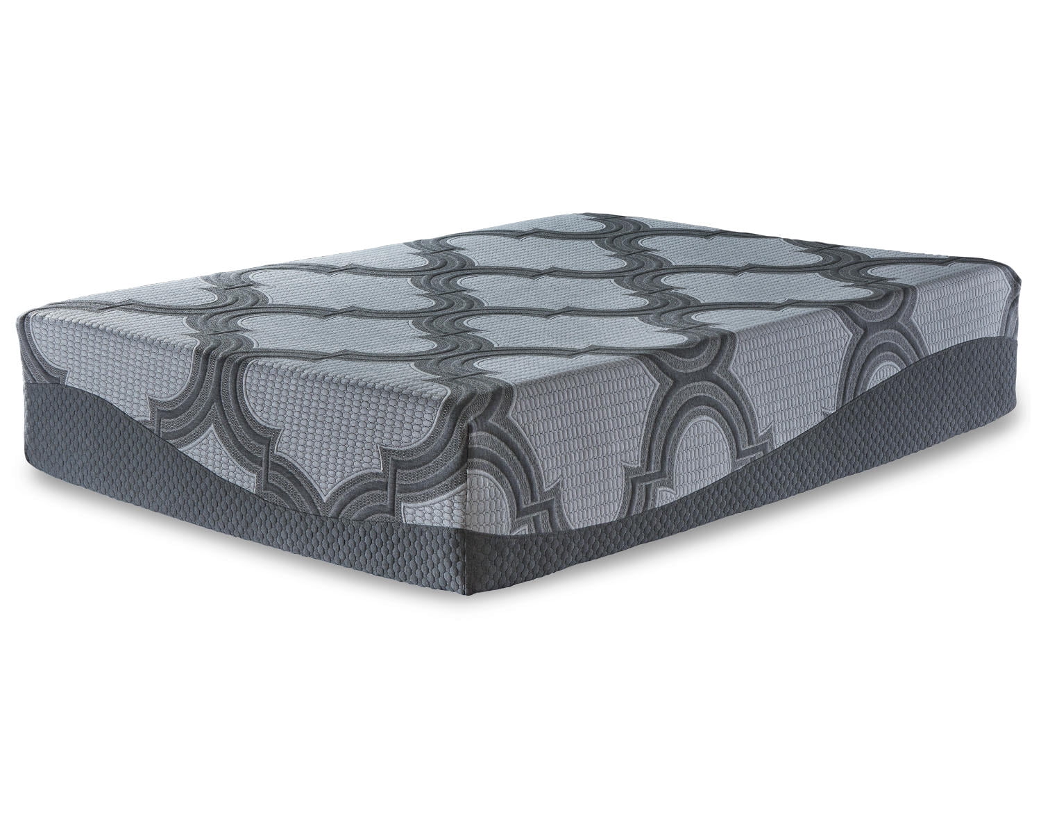 14 Inch Gray Queen Hybrid Mattress with Gel Memory Foam