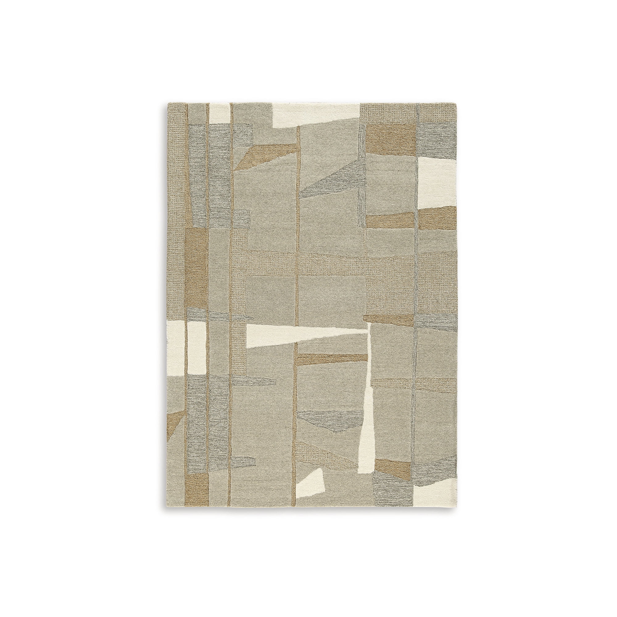 Gray Hand-Tufted Wool Rectangular 8' x 10' Rug