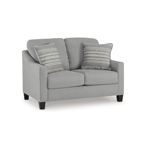 Signature Design by Ashley Adlai Shadow Loveseat with Decorative Accent Pillows