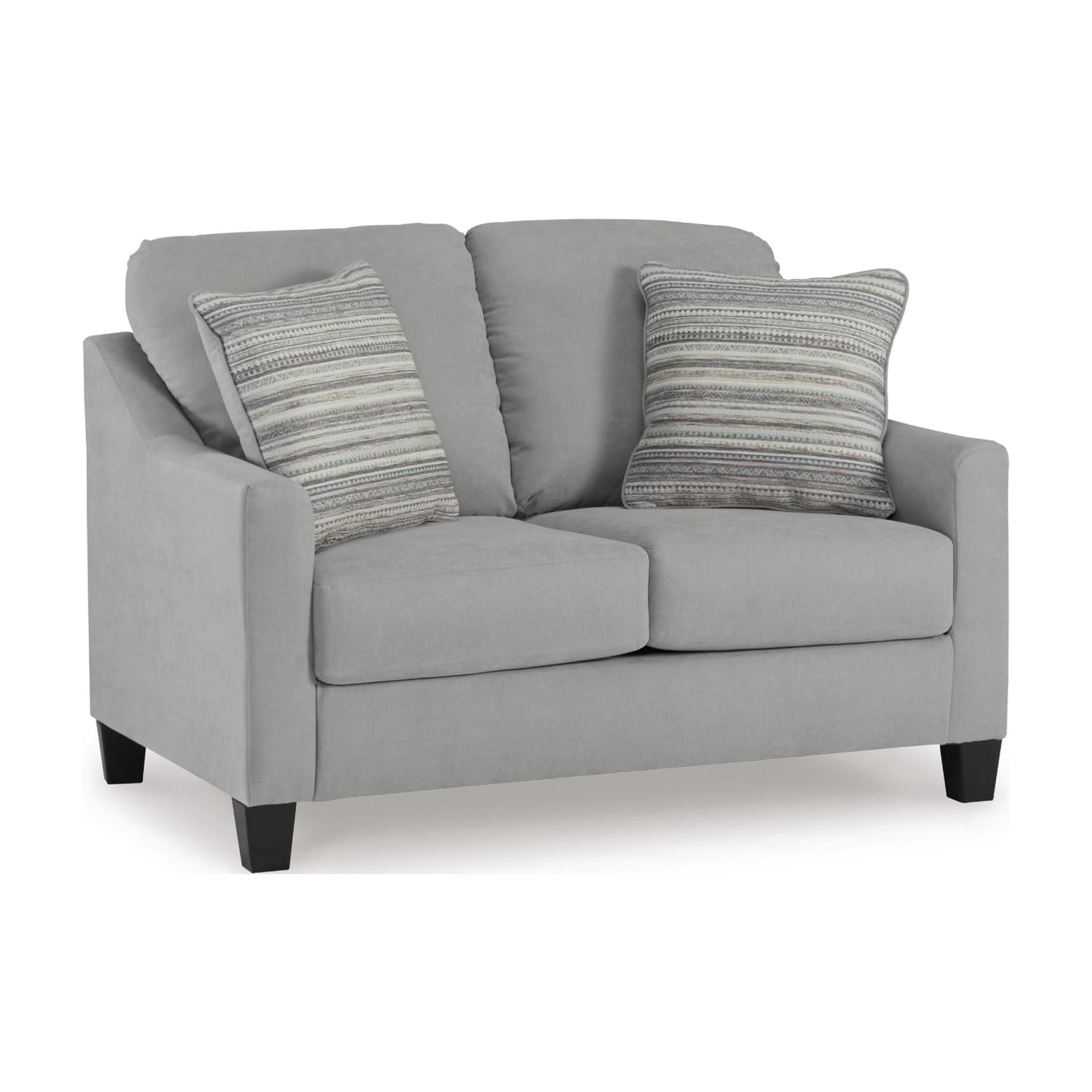 Signature Design by Ashley Adlai Shadow Loveseat with Decorative Accent Pillows
