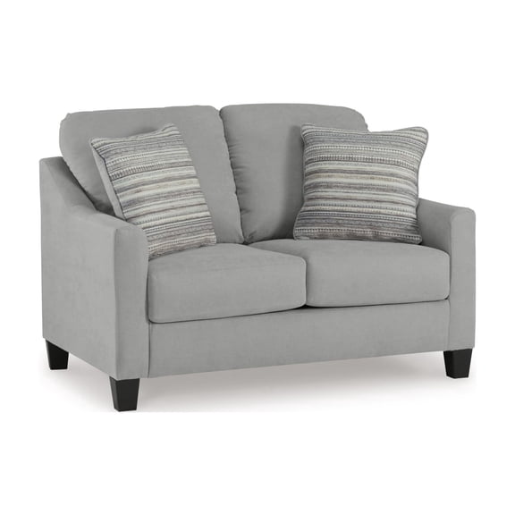 Signature Design by Ashley Adlai Shadow Loveseat with Decorative Accent Pillows
