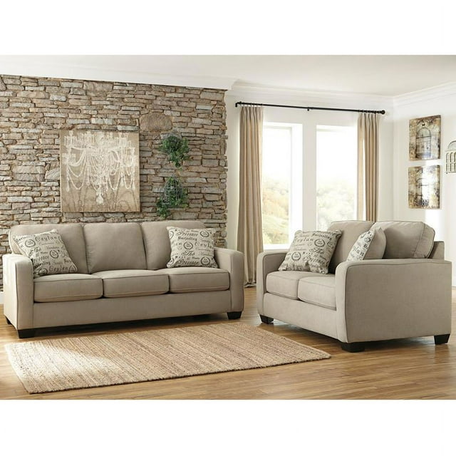 Signature Design by Ashley Alenya Living Room Set in Quartz Microfiber
