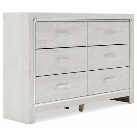 Ashley Furniture Altyra 6-Drawer Contemporary Wood Dresser in White