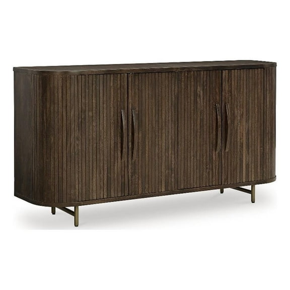 Signature Design by Ashley Amickly Dark Brown Accent Cabinet