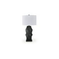 thumbnail image 1 of Signature Design by Ashley Amillion Polyresin Table Lamp, Sanded Black Base with Drum Shade, 1 of 5