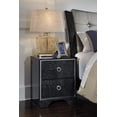 thumbnail image 1 of Ashley Furniture Amrothi Black Two Drawer Nightstand With Silver Tone Accents, 1 of 3
