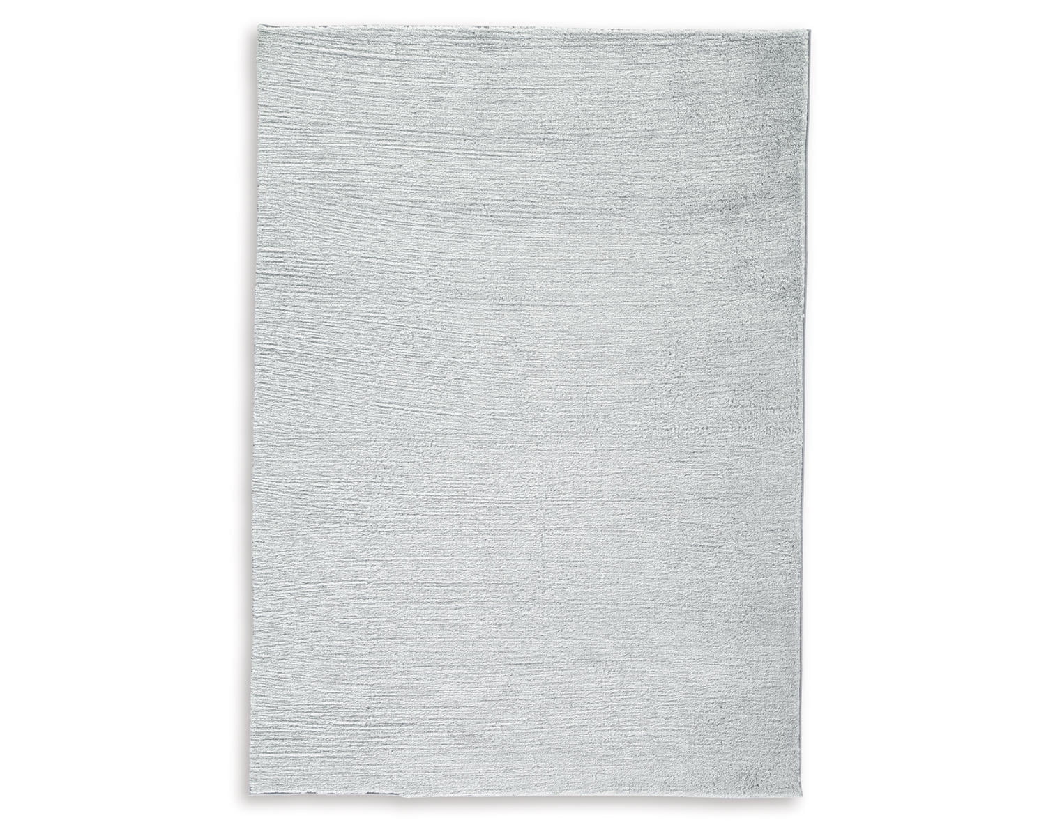 Gray 5' x 7' Washable Solid Cotton Synthetic Rug
