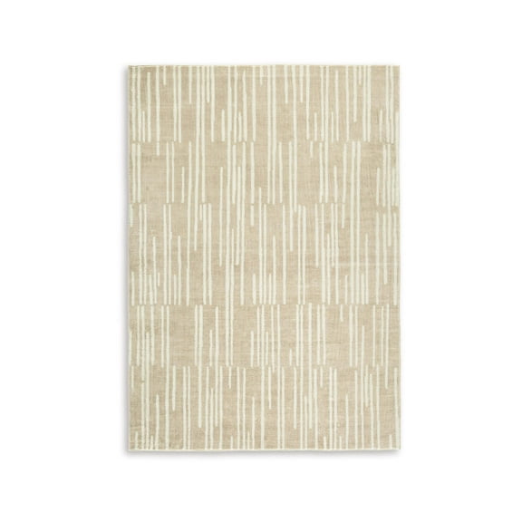Signature Design by Ashley Ardenville Casual 5' x 7' Machine Woven Abstract Pattern Medium Area Rug, Medium Pile, Tan & Cream
