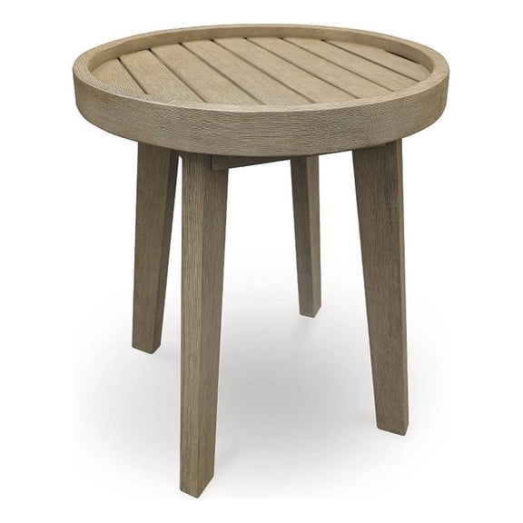 Signature Design by Ashley Aspen Burl Outdoor End Table