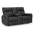 thumbnail image 1 of Signature Design by Ashley Axtellton Black Power Reclining Loveseat with Console, 1 of 1