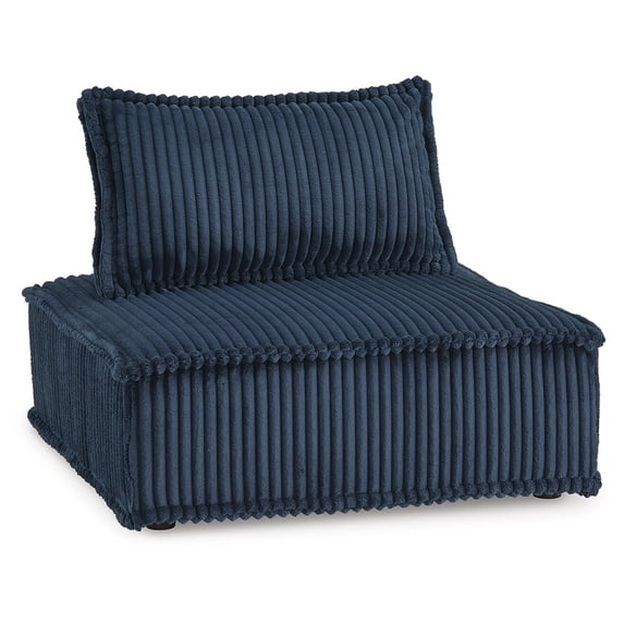 Signature Design by Ashley Bales Modern Low Profile Modular Accent Chair, Navy Blue