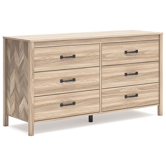 Signature Design by Ashley Battelle 6 Drawer Dresser, Tan