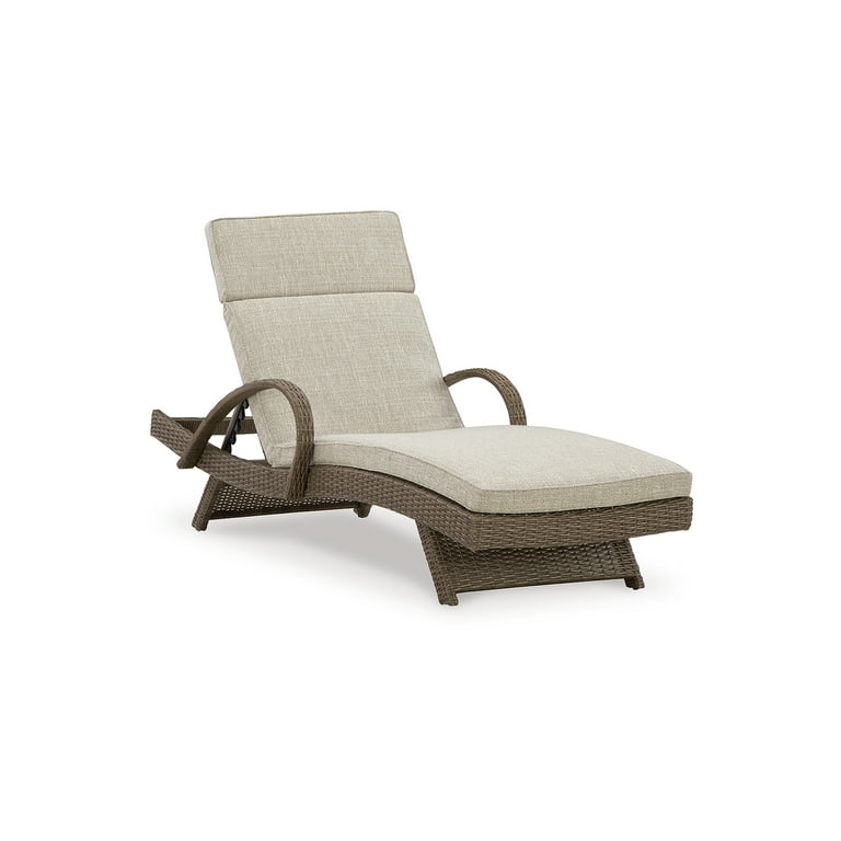 Beachcroft Outdoor Chaise Lounge with Cushion - Beige Beachcroft Outdoor Chaise Lounge with Cushion - Beige