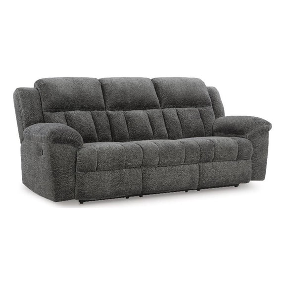 Signature Design by Ashley Beckmere Reclining Sofa in Dark Gray