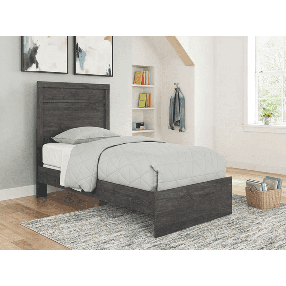 Signature Design by Ashley Belachime Kids Twin Panel Bed, Charcoal
