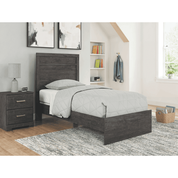 Signature Design by Ashley Belachime Kids Twin Panel Bed, Charcoal