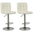 thumbnail image 1 of Signature Design by Ashley Bellatier Adjustable Upholstered Swivel Barstool, Set of 2, White, 1 of 6